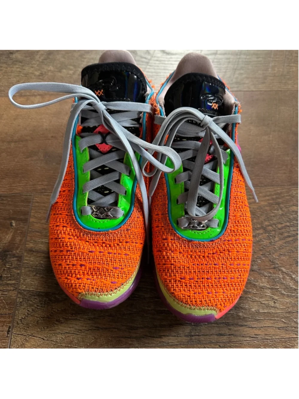 Kids Nike LeBron XX Basketball Shoes Size 4Y Orange Purple Summer